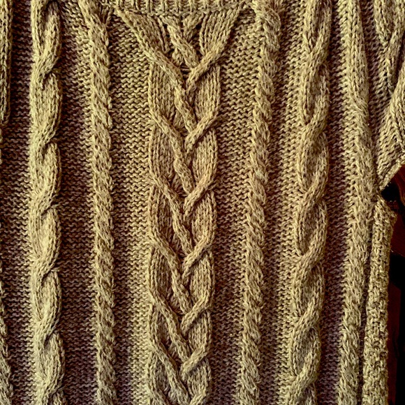 Style & Company, Sweater dress, short sleeve, size medium, color light brown. - Picture 4 of 5